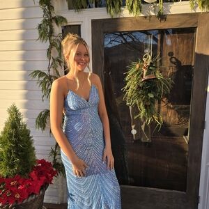 Windsor Sparkling Blue Prom Dress